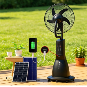 Mist Fan with Solar panel